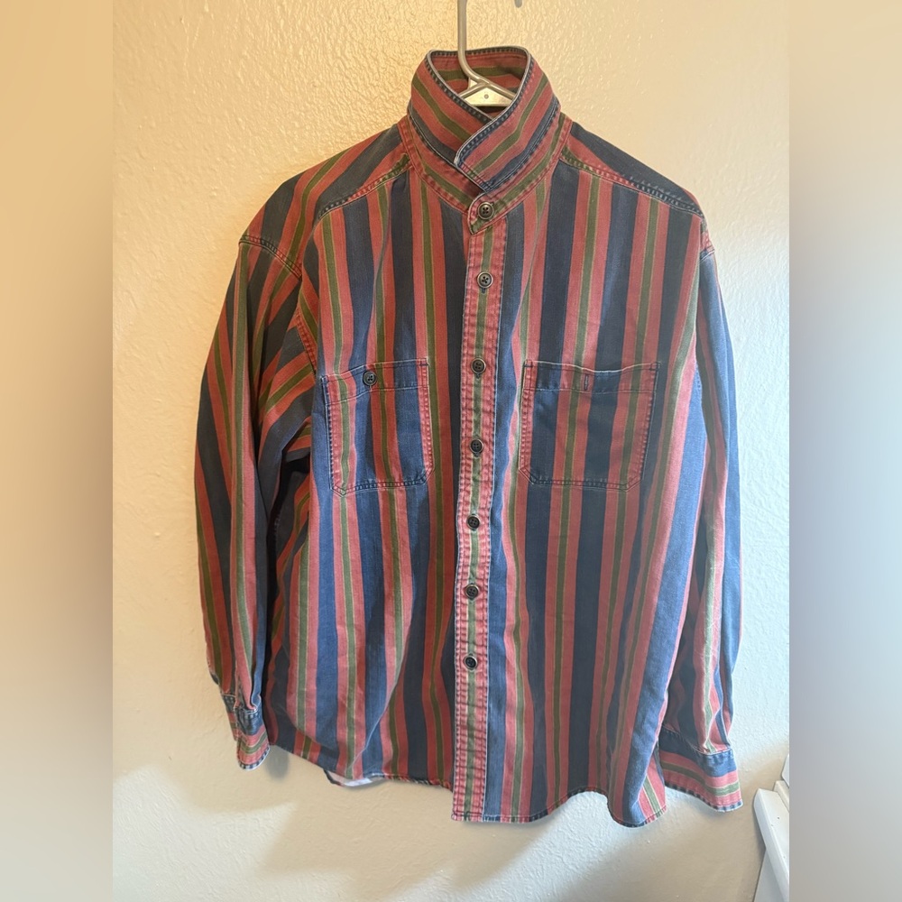 Vintage Dockers Striped Button-Up Shirt - Picture 4 of 6